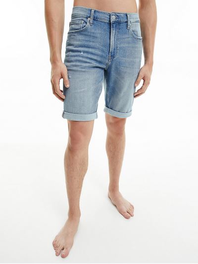 Calvin Klein Ruhák HU995821 | Calvin Klein Slim Férfi Farmer Rövidnadrág Kék
